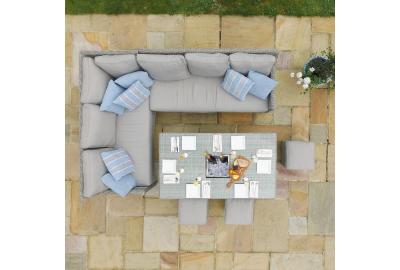 Maze Rattan - Oxford Corner Sofa Dining Set With Ice Bucket