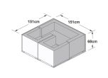Maze Rattan 2 Seat Sofa Set Garden Furniture Cover  - Dimensions