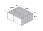 Maze Rattan 3 Seat Sofa Set Garden Furniture Cover