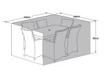 Maze Rattan 6 Seat Rectangular Dining Set Garden Furniture Cover