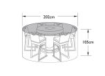 Maze Rattan - 6 Seat Round Bar Set Garden Furniture Cover