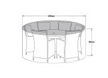 Maze Rattan 6 Seat Round Garden Dining Set - Garden Furniture Cover Dimensions