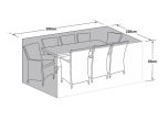 Maze Rattan - 8 Seat Rectangular Dining Set Garden Furniture Cover
