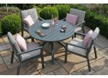 Maze Rattan New York 4 Seat Round Dining Set