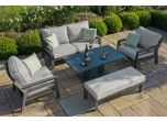 Maze -New York 2 Seat Sofa Set With Rising Table  - Dove Grey