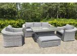 New Cambridge Deluxe 3 Seat Sofa Dining Set With Ice Bucket Rising Table