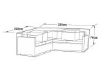 Maze Rattan L-Shaped Corner Sofa Set Garden Furniture Cover