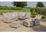 Maze Rattan Cotswolds Reclining Corner Sofa Dining Set With Rising Table 