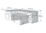 Maze Large Corner Dining Set with Rising Table Garden Furniture Cover