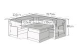 Maze Rattan Royal Corner Rising Table Dining Set Garden Furniture Cover Dimensions