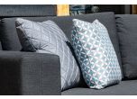 Outdoor fabric range matching scatter cushion - Quilted side (flanelle grey)