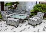 New Cambridge Reclining Corner Sofa Dining Set With Rising Table and Armchair 