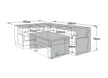 Maze Kingston Corner Dining Set with Rising Table Garden Furniture Cover
