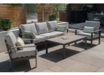 Maze - Vancouver 3 Seat Aluminium Sofa Set with Rectangular Coffee Table - Dove Grey