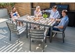  Vancouver 6 Seat Aluminium Rectangular Dining Set - Dove Grey