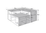 Maze Richmond Corner Bench Dining Set with Rising Table Furniture Cover
