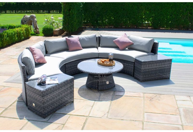 circular garden sofa set