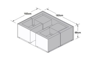 Maze Rattan 3 Seat Sofa Set Garden Furniture Cover