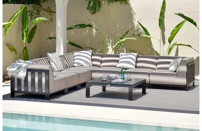 Aluminium Ibiza Large Corner Sofa Set