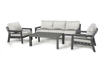 Maze New York 3 Seat Aluminium Garden Sofa Set - Dove Grey