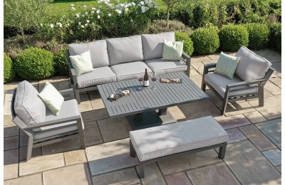 Maze New York Rising Table - Aluminium Slatted Table Top