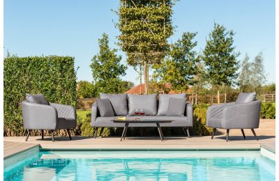 Maze Fabric Ambition 3 Seat All Weather Garden Sofa Set  In Grey colour