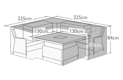 Maze Ascot Deluxe Corner Dining Set with Rising Table - Garden Furniture Cover 