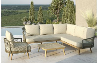 Maze - Bali Rope Weave Corner Sofa Set & Armchair