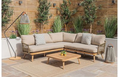 Maze - Bali Rope Weave Corner Sofa Set - Acacia wood