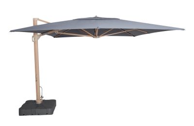 Maze Artemis 3m x 4m Rectangular Wood Effect Rotating Cantilever Parasol With LED Lights
