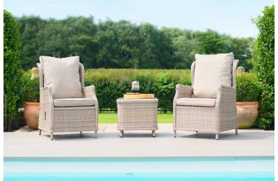Cotswolds Reclining 2 Seat Lounge Set - Maze Rattan 
