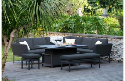 Maze - Pulse Left Handed Rectangular Corner Dining Set With Rising Table