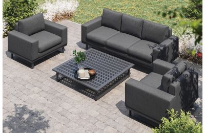 Maze - Outdoor Fabric Ethos 3 Seat Sofa Set - Flanelle