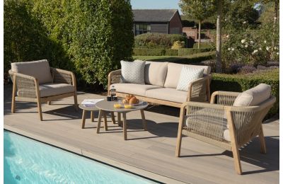 Maze - Rope Martinique 2 Seat Sofa Set - Acacia Frame