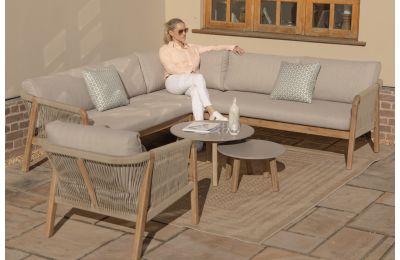 Maze - Rope Weave Martinique Corner Sofa Set with Lounge Chair