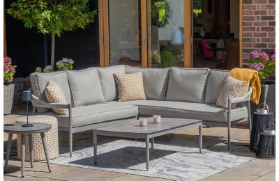 Florence Rope Weave Small Corner Sofa Set with Rectangular Coffee Table 