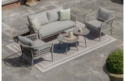 Maze - Rope Weave Monaco 2 Seat Sofa Set - Cool Linen