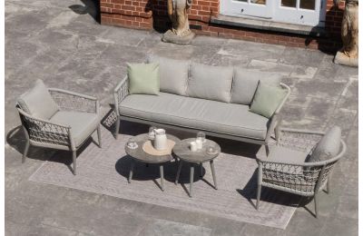 Maze - Rope Weave Monaco 3 Seat Sofa Set - Cool Linen