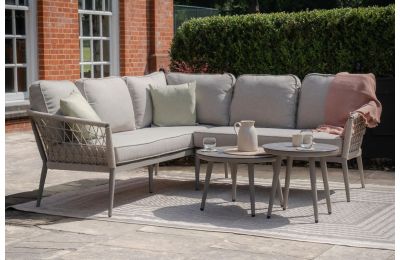 Maze - Rope Weave Monaco Small Corner Sofa Set - Cool Linen