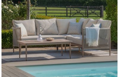 Maze - Havana Rope Weave Small Corner Sofa Set with Rectangular Coffee Table