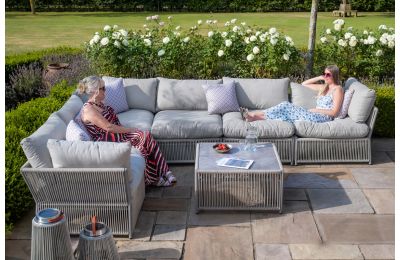 Maze - Maldives Rope Weave Large Corner Sofa Set with Square Coffee Table