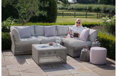 Maze - Maldives Rope Weave Small Corner Sofa Set with Square Coffee Table
