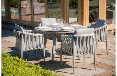 Maze - Rope Weave Milan 4 Seat Round Dining Set | Rope Trend