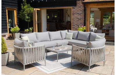 Maze - Milan Rope Weave Large Corner Sofa Set & 2 Armchairs 