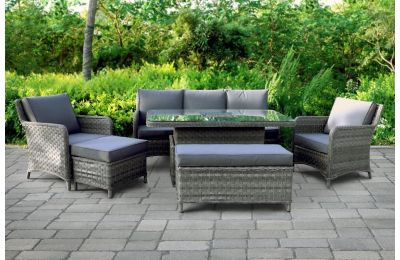 Niagara Casual Sofa Dining Set With Ice Bucket Rising Table