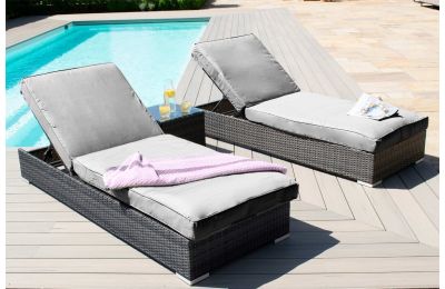 Maze rattan tuscany best sale florida sun lounger