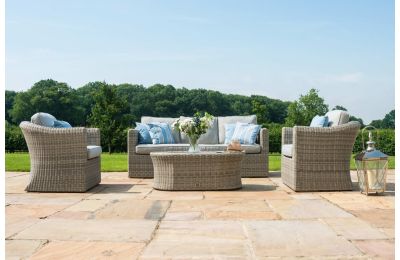 Maze Rattan Oxford 3 Seat Garden Sofa Set 1