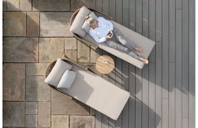 Maze Porto Rope Weave Double Sunlounger Set
