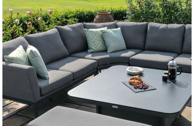 Maze - Outdoor Fabric Pulse U Shape Corner Dining Set With Rising Table