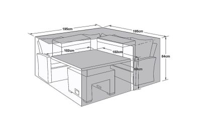 Maze Richmond Corner Bench Dining Set with Rising Table Furniture Cover